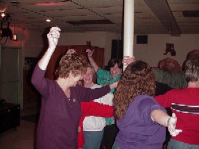Click for enlarged view. Broadneck Elks are party animals whether it's snowing or not!