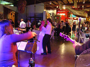 1st Dance at Museum of Industry. Plane hanging from the ceiling!