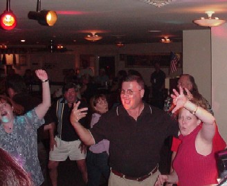 Click for enlarged view.  The dance floor is busy at the American Legion in Severna Park.  It's a PARTY!