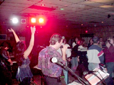 Click for enlarged view. Looking out from the stage at the dancers