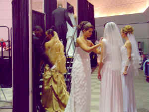 Behind the scenes at the Baltimore Bridal Showcase at the Baltimore Convention Center