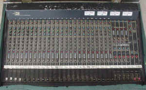 Click for enlarged view.  Bi Amp 2442 Mixing Console, external power supply, and Anvil Case - $250