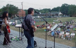 Click for enlarged view. Oracle performs for the City of Laurel in their Summer Concert Series