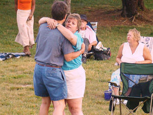 Folks were dancing whenever the urge overtook them at the 2008 Laurel Lakes concert