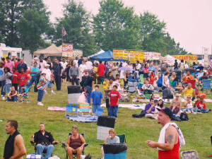 The audience numbers continue to swell in anticipation of the big fireworks display in Laurel Maryland