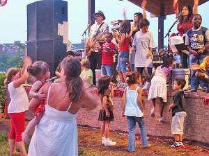 The kids hit the stage & join the band as we prepare for the big fireworks display in Laurel Maryland