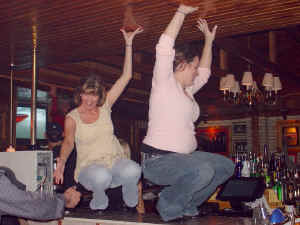It was a wild and crazy night, as you can see from the ladies dancing on the bar. Click for enlarged view