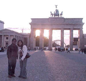 Mike & Veronne at the Brandenburg Gate in Berlin. Click for enlarged view