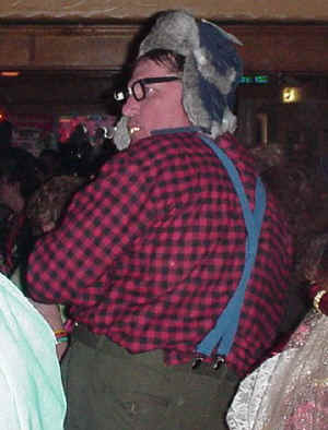 Click for enlarged view. Winner of the ugliest costume prize, Paul Ligameyer