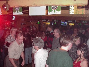 The dance floor is never empty at Perry's Restaurant