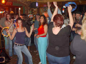 Party people on the dance floor at Perry's Restaurant in Odenton Maryland.