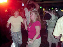 Click for enlarged view.  Dance floor and friends at Perry's Restaurant