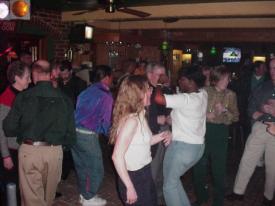 Click for enlarged view. Getting down on the dance floor at Perrys
