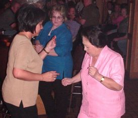 Click for enlarged view. Veronica's mom gets down on the dance floor at Perry's Restaurant