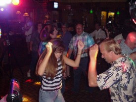 Click for enlarged view. Some of our friends getting down on the dance floor at Perry's.
