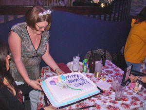Our good friend Sandi celebrates her birthday with us at Whispers. Clic for enlarged view