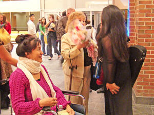 Veronica & friends greet Nikki following her Senior Recital